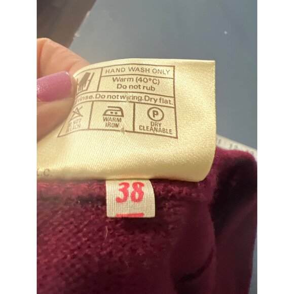 Edinburgh Woollen Mill  V-Neck Lambswool Sweater Size 38 Made In Great Britain - Picture 3 of 8